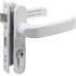 CERRADURA EURO PARA PUERTA DE ALUMINIO FUNCIÓN DOBLE, BLANCO, LLAVE ESTÁNDAR LOCK 10CL