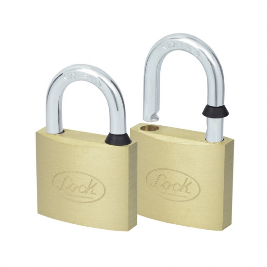 JUEGO DE CANDADOS DE LATÓN CORTOS 40 MM, LLAVE ESTÁNDAR, 2 PIEZAS LOCK 13CA