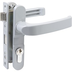 CERRADURA EURO PARA PUERTA DE ALUMINIO FUNCIÓN DOBLE, GRIS, LLAVE ESTÁNDAR LOCK 13CL