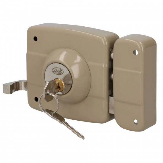 CERRADURA DE SOBREPONER FUNCIÓN INSTALA FÁCIL, DERECHA, 2 BULONES, LLAVE ESTÁNDAR, EN CAJA LOCK 30CS