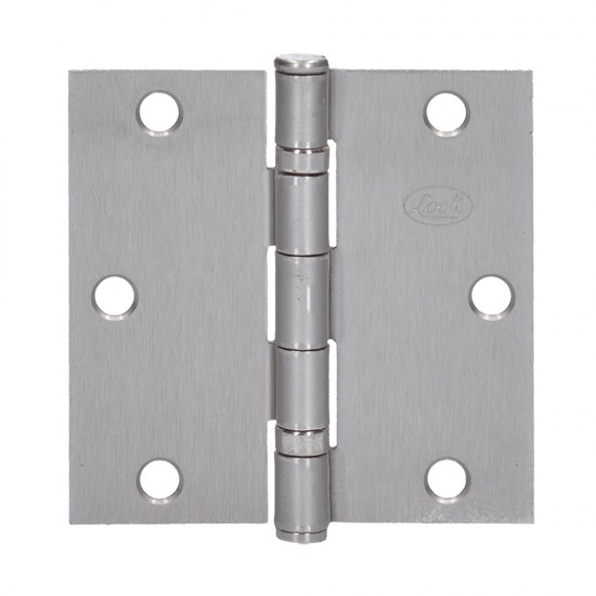 BISAGRA CUADRADA ARQUITECTÓNICA CON BALERO DE ACERO NÍQUEL SATINADO 4" X 4" LOCK 33BL