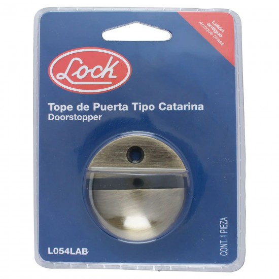 TOPE TIPO CATARINA PARA PUERTA LATÓN ANTIGUO LOCK L054LAB