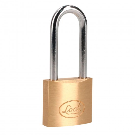 JUEGO DE CANDADOS DE LATÓN LARGOS 25 MM, LLAVE ESTÁNDAR, 2 PIEZAS LOCK L20L25EB