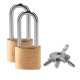 JUEGO DE CANDADOS DE LATÓN LARGOS 25 MM, LLAVE ESTÁNDAR, 2 PIEZAS LOCK L20L25EB