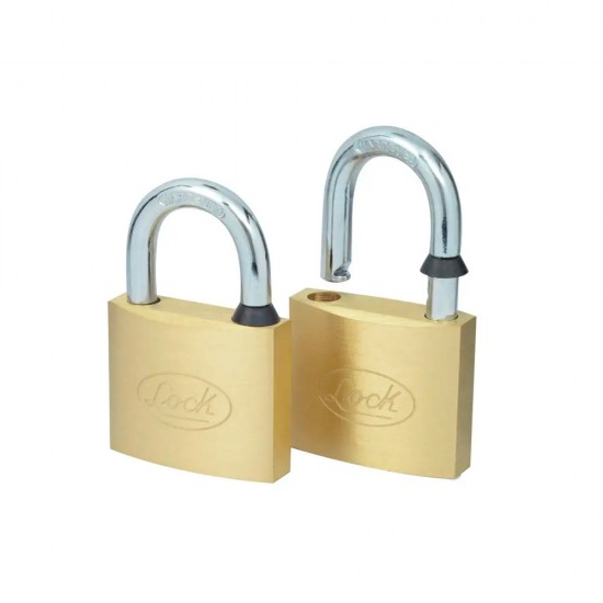 JUEGO DE CANDADOS DE LATÓN CORTOS 25 MM, LLAVE ESTÁNDAR, 2 PIEZAS LOCK L20S25EB