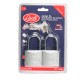 JUEGO DE CANDADOS DE ACERO LARGOS 45 MM, LLAVE ESTÁNDAR, 2 PIEZAS LOCK L22L452