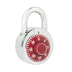 CANDADO DE COMBINACIÓN DE DISCO, ROJO, 50 MM, LOCK L26S50RJB