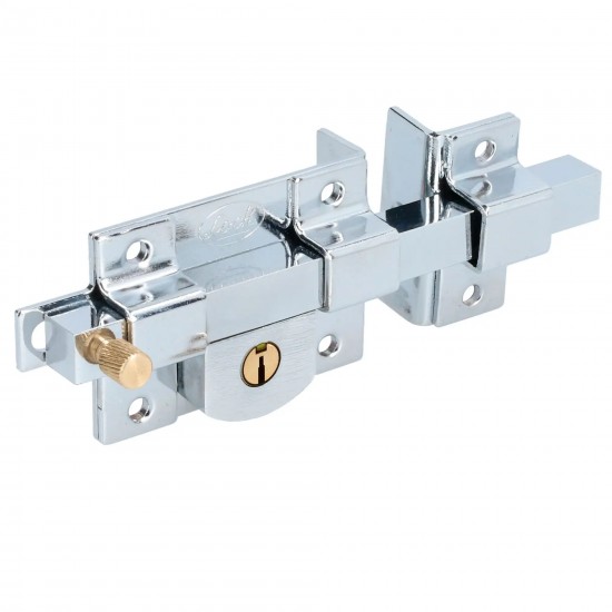 CERRADURA DE BARRA FIJA FUNCIÓN DERECHA, CROMO BRILLANTE, LLAVE ESTÁNDAR, BLÍSTER LOCK L560DCBB