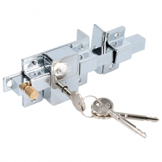 CERRADURA DE BARRA FIJA FUNCIÓN DERECHA, CROMO BRILLANTE, LLAVE TETRA, BLÍSTER LOCK L580DCBB