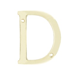 LETRA D SLIM 4" LATÓN BRILLANTE LOCK L701DLB