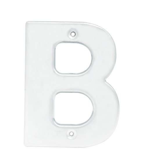 LETRA B BOLD 4" CROMO SATINADO LOCK L70BC