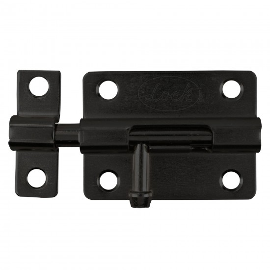 PASADOR DE SOBREPONER TIPO BARRIL ACABADO LATÓN NEGRO, 8 CM LOCK PABN8