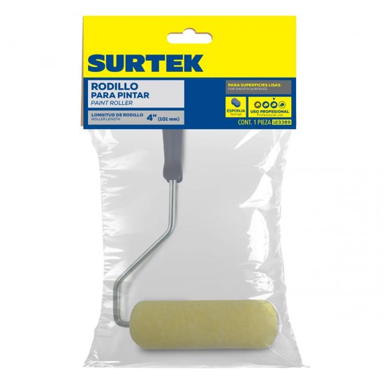 RODILLO PARA PINTAR DE ESPONJA 4" X 3/8" SURTEK 123389