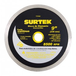 DISCO DE DIAMANTE CONTINUO, 4-1/2" SURTEK 123460