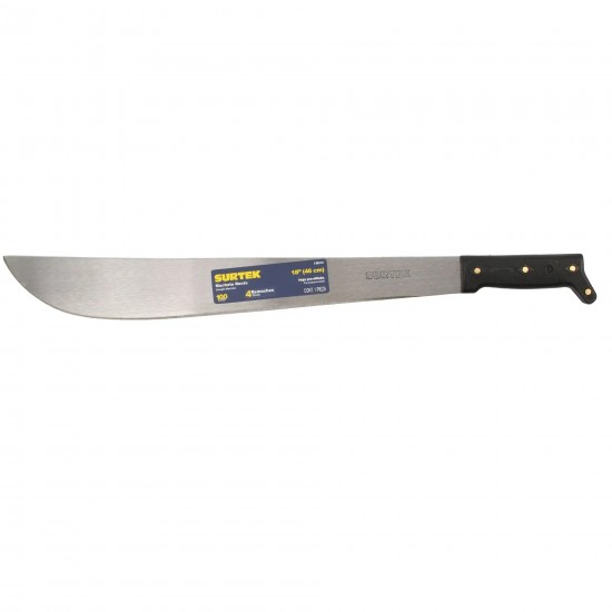 MACHETE TROQUELADO CON MANGO NEGRO RECTO 18" SURTEK 130513