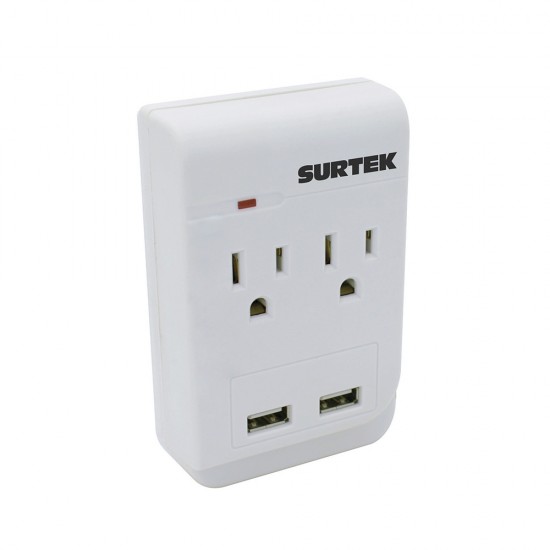 MULTICONTACTO DE BARRA 2 ENTRADAS 2 USB SURTEK 136205