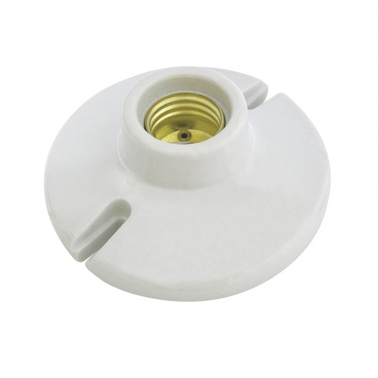 PORTA LAMPARA REDONDA DE PORCELANA PARA TECHO 4" SURTEK 136664