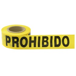 CINTA PARA BARRICADA "PROHIBIDO EL PASO" ANCHO 3" DE 304 M SURTEK 137302