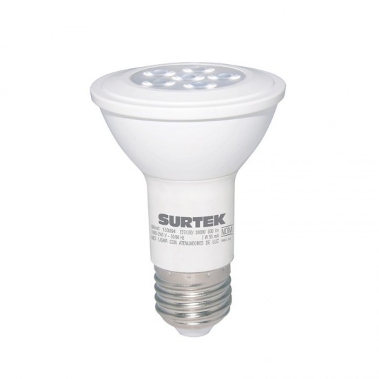 FOCO LED PAR20 7W LUZ CÁLIDA SURTEK 153094