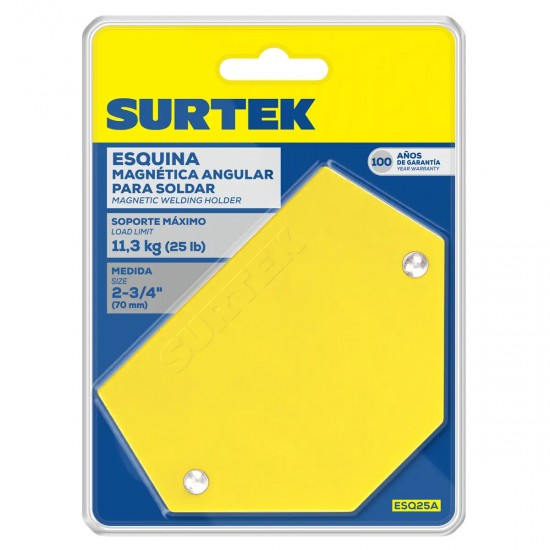 ESQUINA MAGNÉTICA PARA SOLDAR MULTIANGULAR 2-3/4", 25 LB SURTEK ESQ25A