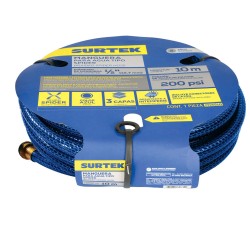 MANGUERA PARA JARDÍN TEJIDO SPIDER CON CONECTOR METÁLICO 1/2", 10 M SURTEK M12S10