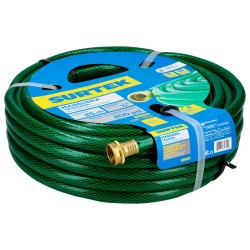 MANGUERA PARA JARDÍN TRAMADA CON CONECTOR METÁLICO 1/2", 25 M SURTEK M12T25