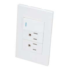 PLACA 1 INTERRUPTOR 2 CONTACTOS 1/3, LINEA PREMIUM, COLOR BLANCO SURTEK P625B