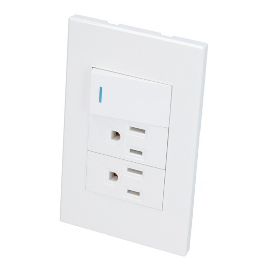 PLACA 1 INTERRUPTOR 2 CONTACTOS 1/3, LINEA PREMIUM, COLOR BLANCO SURTEK P625B