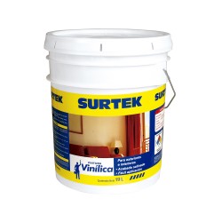 CUBETA DE PINTURA VINÍLICA 19 LT COLOR BLANCO SURTEK SP20400