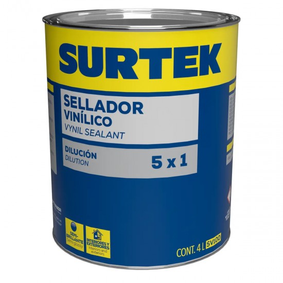 SELLADOR VINÍLICO 4 LT COLOR BLANCO SURTEK SV100