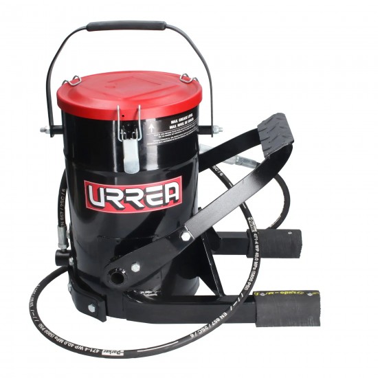 INYECTOR DE GRASA CON CUBETA DE ALTA PRESIÓN CON PEDAL DE 10 KG, 8,700 PSI URREA 23623