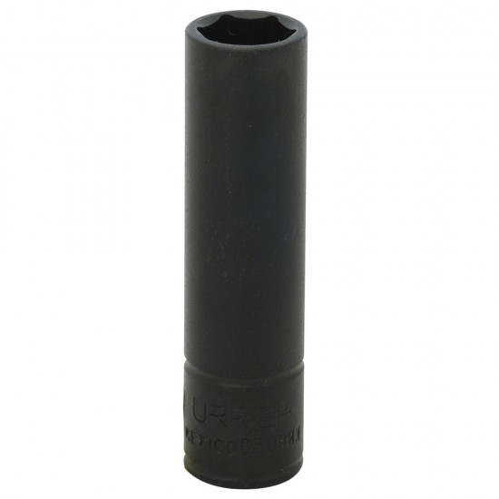 DADO DE IMPACTO LARGO CUADRO DE 1/4", 6 PUNTAS, MÉTRICO, 9 MM URREA 6509HM