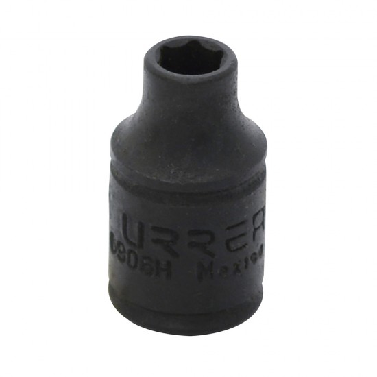 DADO DE IMPACTO CUADRO DE 1/4", 6 PUNTAS, EN PULGADAS, 3/16" URREA 6906H