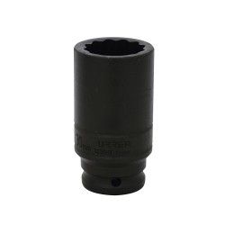 DADO DE IMPACTO LARGO CUADRO DE 1/2", 12 PUNTAS, MÉTRICO, 30 MM URREA 7330MT