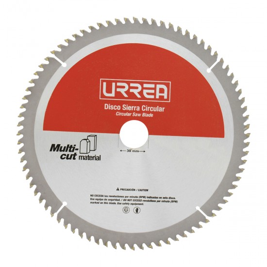 DISCO PARA SIERRA CIRCULAR PARA CORTE MULTI-MATERIAL 100 DIENTES, 12" URREA DSA12100