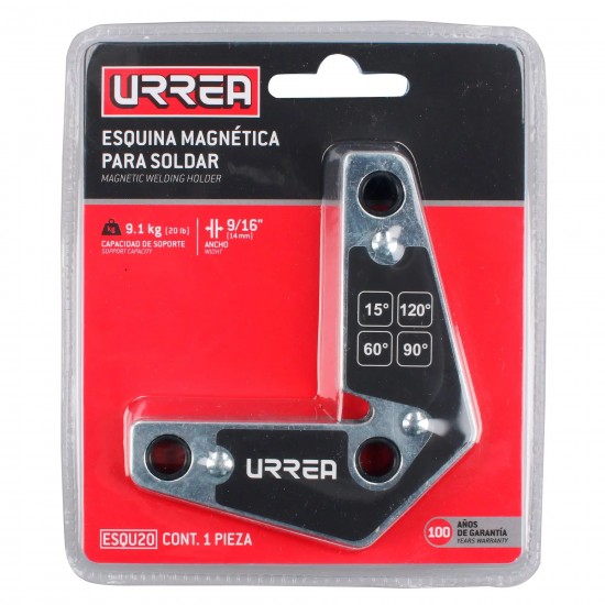 ESQUINA MAGNÉTICA PARA SOLDAR MULTIANGULAR 1-1/2", 20 LB URREA ESQU20